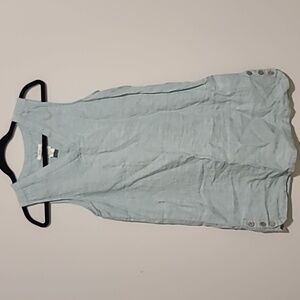 Nicole Miller 100% Linen V-neck Sleeveless Dress Size M